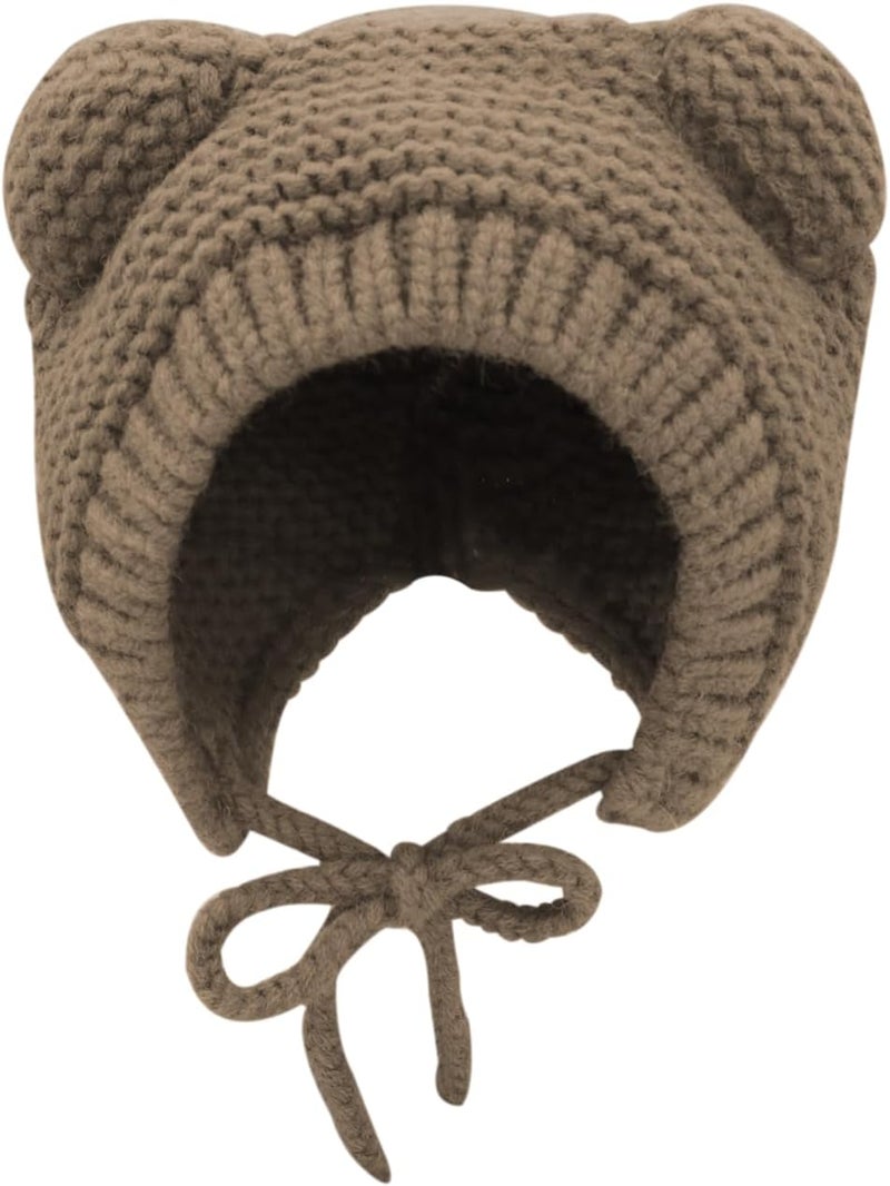 MINGSEECESS Kids Knitted Beanie Hat Cute Frog Cartoon Winter Warmer Cap with Big Eyes for Baby Boys Girls - Image 2